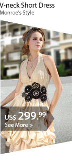 V-neck Short Dress