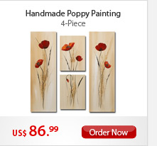 Handmade Poppy Painting