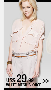 White Mesh Blouse 