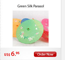 Green Silk Parasol