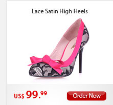 Lace Satin High Heels