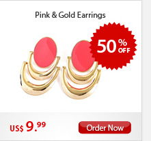 Pink & Gold Earrings
