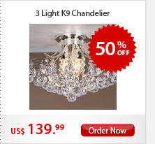 3 Light K9 Chandelier