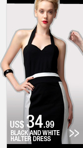 Black and White Halter Dress