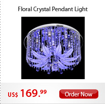 Floral Crystal Pendant Light
