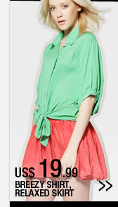 breezy shirt relaxed skirt
