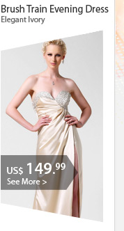 Brush Train Evening Dress