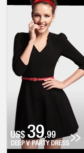 Deep V Party Dress