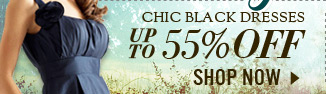 Chic Black Dresses up to 55% off