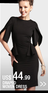 Draped Woven Dress
