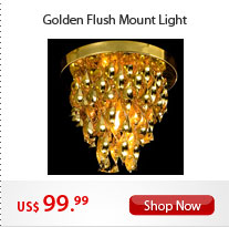 Golden Flush Mount Light