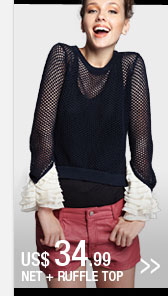 Net+Ruffle Top