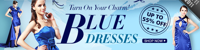 Turn On Your Charm! Blue Dresses Up To 55% OFF
