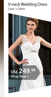 V-neck Wedding Dress