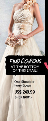 One Shoulder Ivory Gown