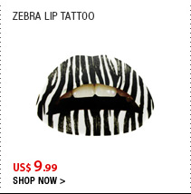 Zebra Lip Tattoo