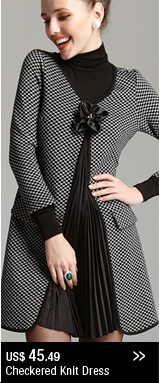 Checkered Knit Dress