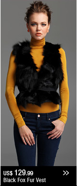 Black Fox Fur Vest