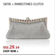 Satin + Rhinestones Clutch