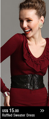 Ruffled Sweater Dress