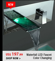 Waterfall LED Faucet Color Changing