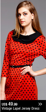 Vintage Lapel Jersey Dress