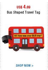 Bus Shaped Travel Tag