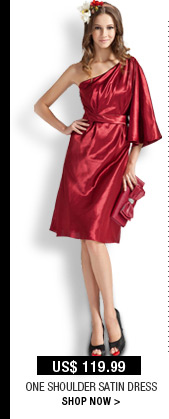 One Shoulder Satin Dress