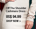 Off The Shoulder Cashmere Dress