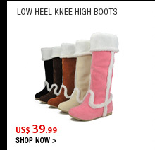 Low Heel Knee High Boots