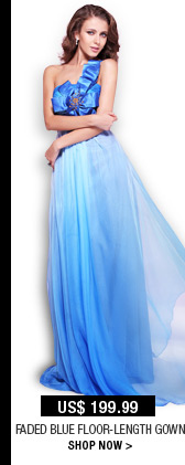 Faded Blue Floor-Length Gown