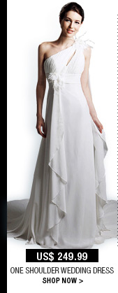 One Shoulder Wedding Dress 