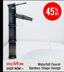 Waterfall Faucet Bathroom Shape Design