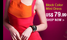 Block Color Mini Dress