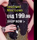 Sequined Mini Gown