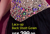 Lace-up Back Short Gown