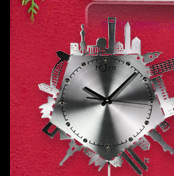 Post-modern Aluminum Wall Clock