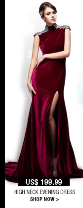 High Neck Evening Dress