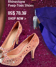 Rhinestone Peep-Toes Shoes