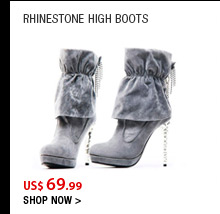Rhinestone High Boots