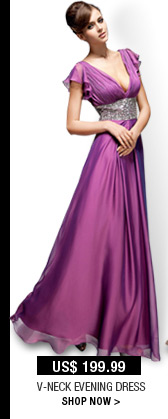 V-Neck Evening Dress