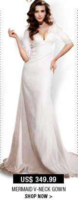 Mermaid V-neck Gown