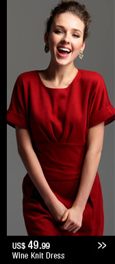 Wine Knit Dress