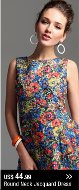 Round Neck Jacquard Dress 