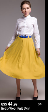 Retro Wool Knit Skirt