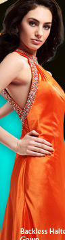 Backless Halter Gown