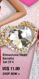 Rhinestone Heart Barrette 