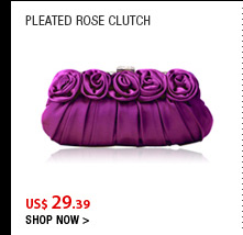 Pleated Rose Clutch