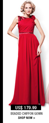 Beaded Chiffon Gown