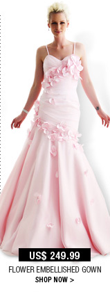 Flower Embellished Gown